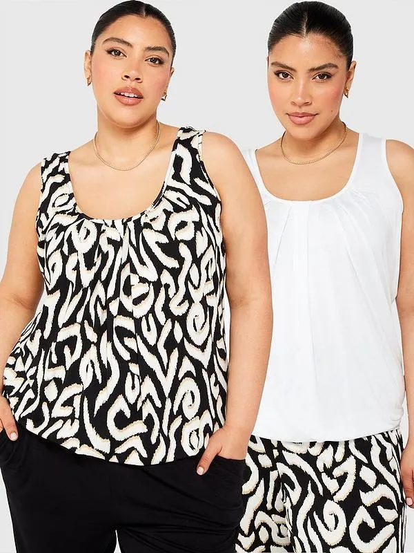 2 Pack Banded Hem Vest