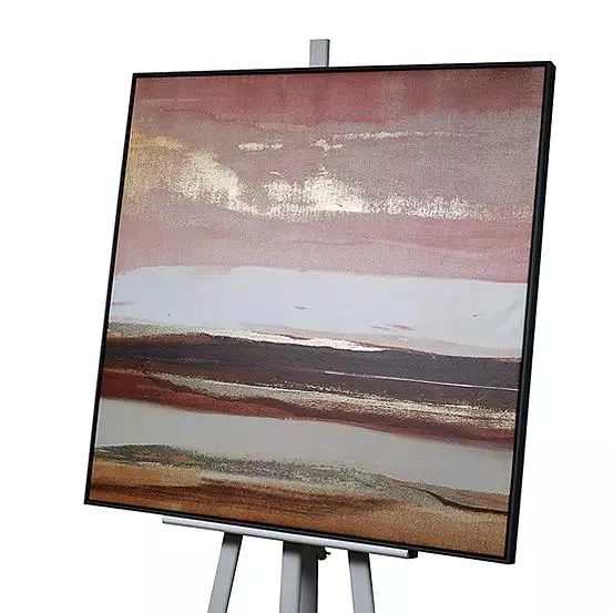 Soozy Barker Solace in Gold no.2 Framed Canvas with Gold Foil