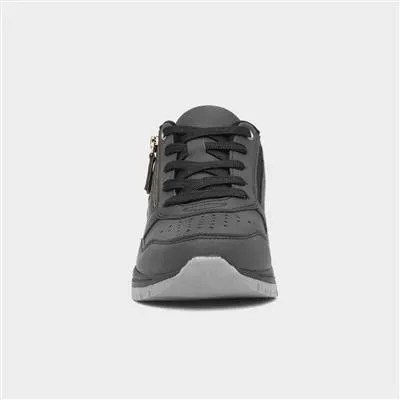 Oval Womens Black Casual Trainer