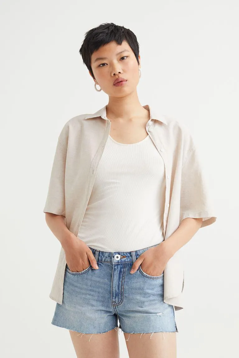 Slim Denim Shorts