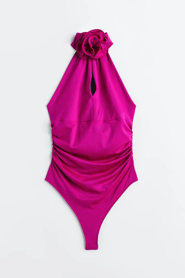 Draped halterneck body