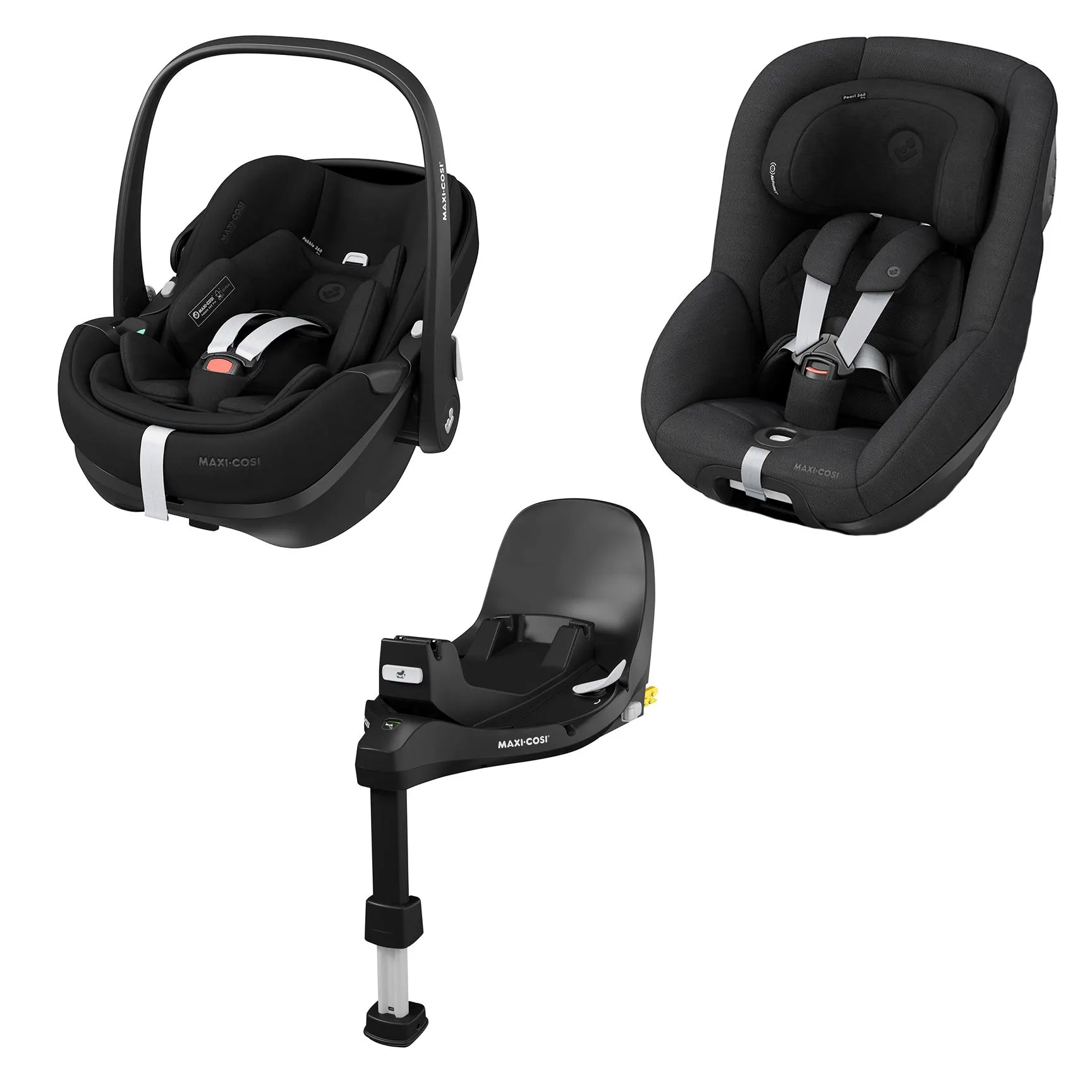 Maxi-Cosi 360 Family Pro Bundle in Essential Black