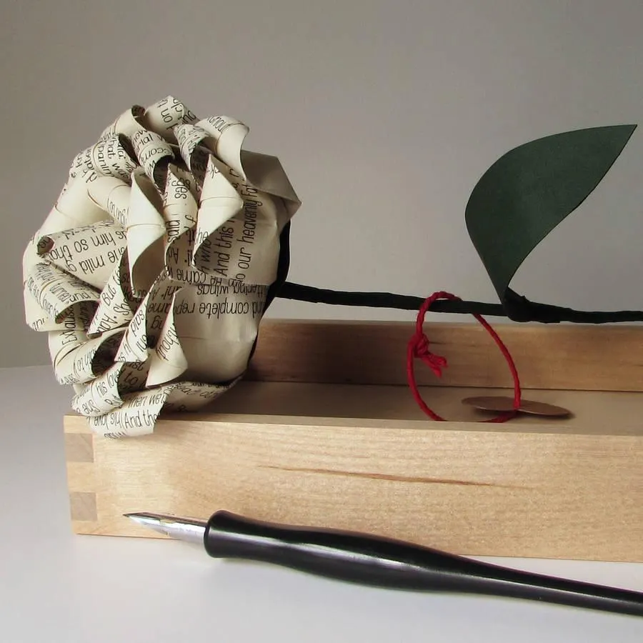 Personalised Single Stem Paper Rose