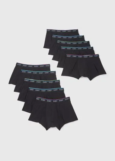 10 Pack Black Hipsters - Extra small