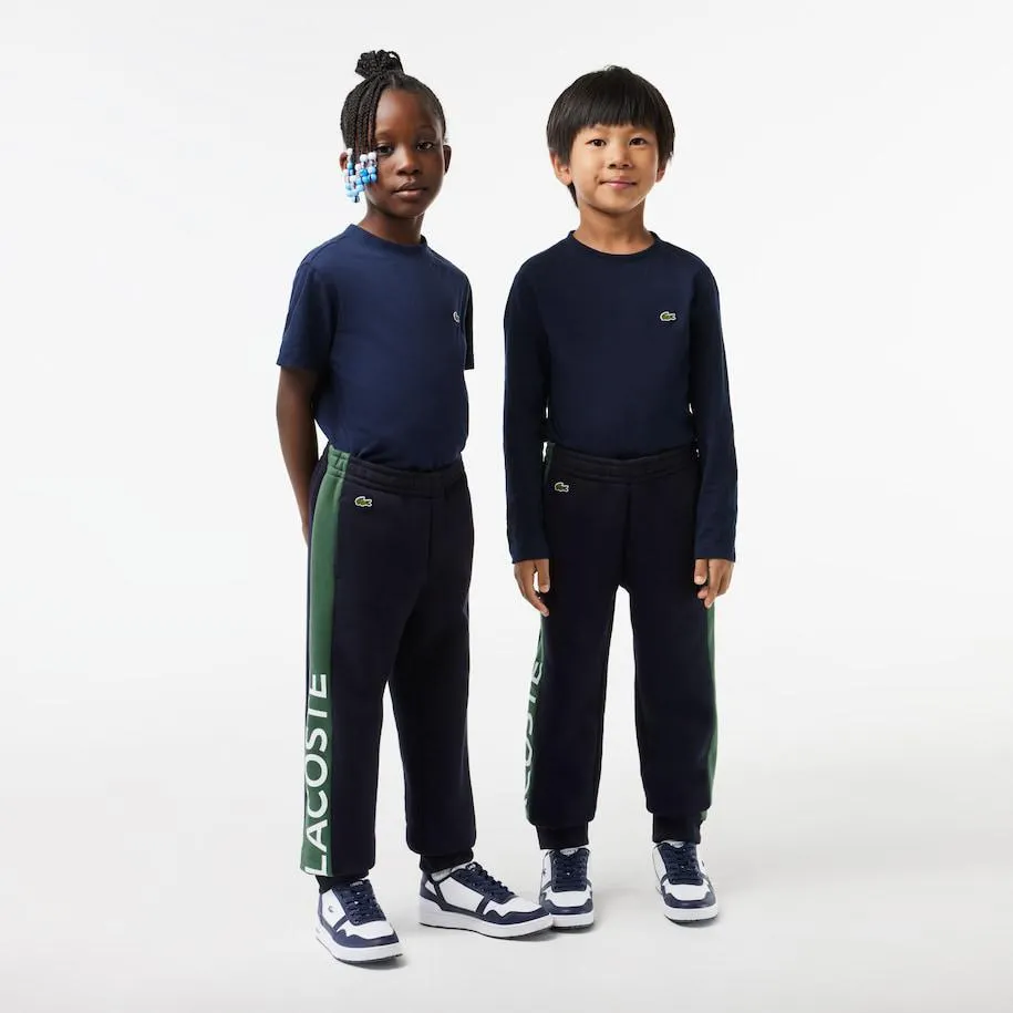 Kids’ Lacoste Organic Cotton and Recycled Polyester Track Pants
