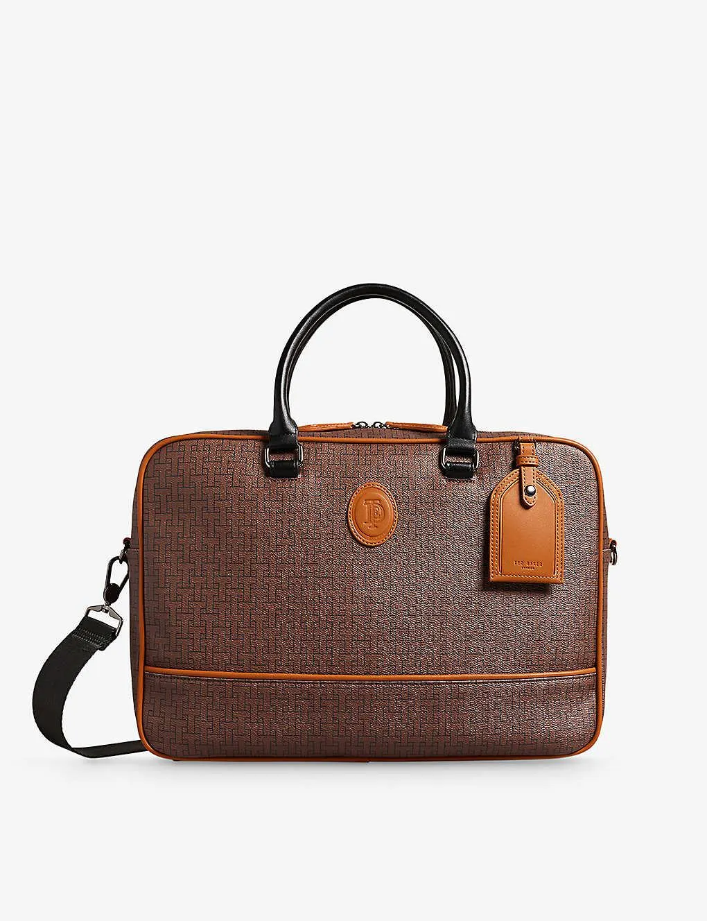 Traymon T monogram-print faux-leather document bag