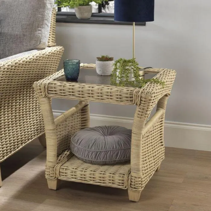 Desser Arlington Glass Lamp Table