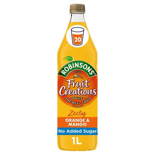 Robinsons Fruit Creations Zesty Orange and Mango 1L