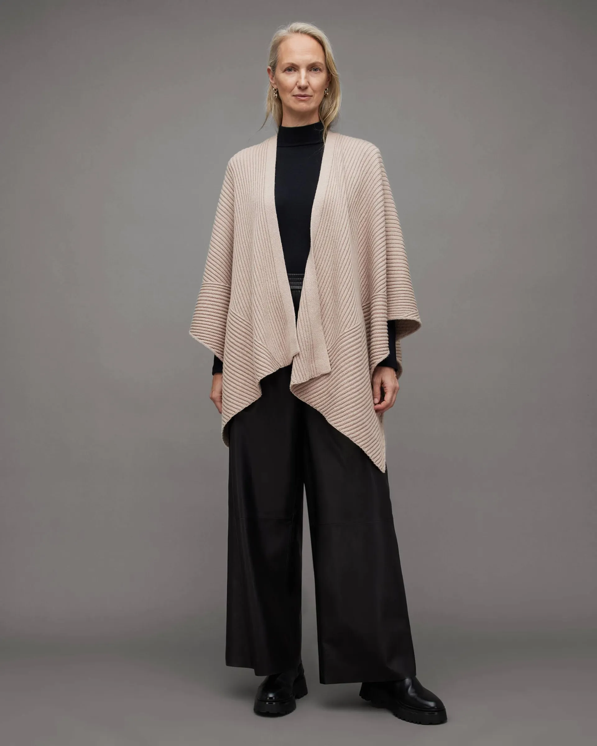 Robyn Ribbed Ruana Scarf