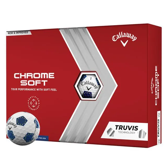 Callaway Chrome Soft Truvis Team Europe Limited Edition 12 Golf Ball Pack