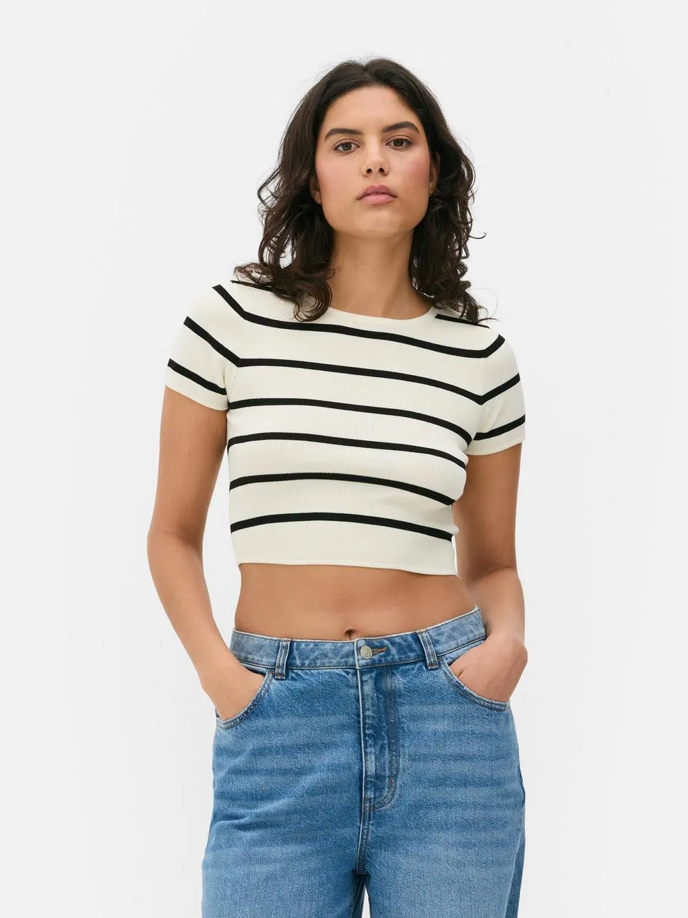 Striped Cropped T-Shirt