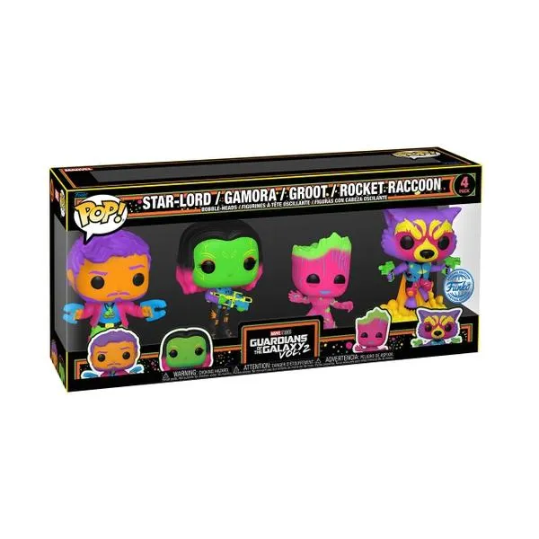 POP! Vinyl: Marvel Guardians of the Galaxy 2 Blacklight 4 Pack