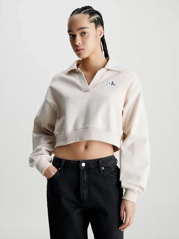Cropped Polo Sweatshirt