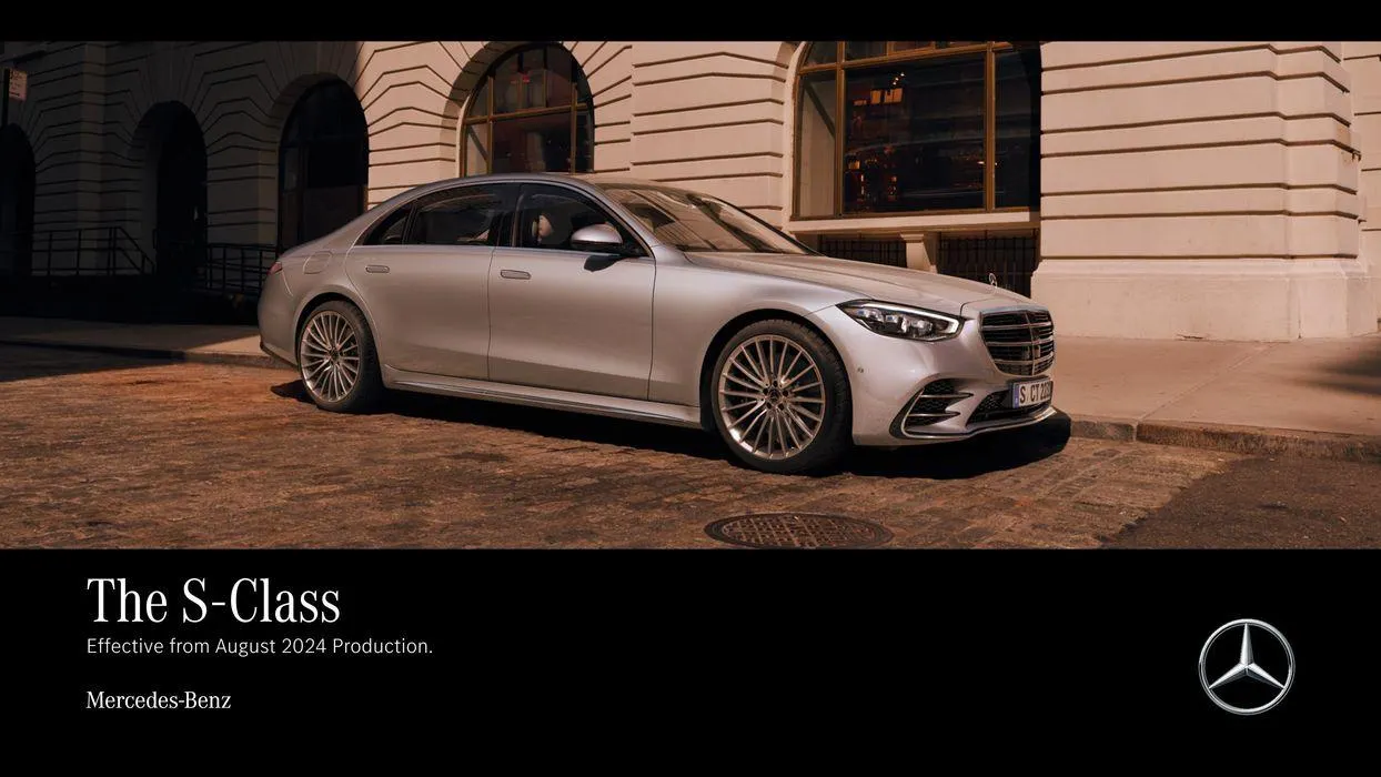 Mercedes Benz S-Class Saloon from 29 August to 29 August 2025 - Catalogue Page 1