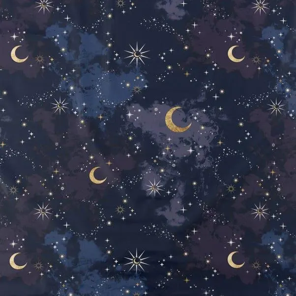By the Metre Magical Starry Night PVC Navy