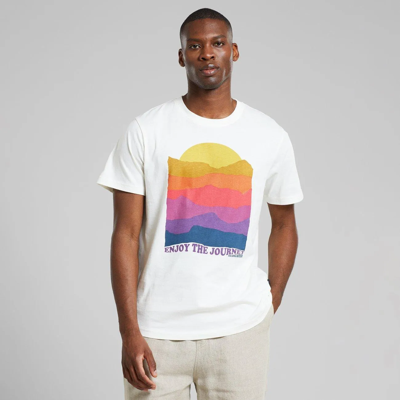T-shirt Stockholm Sunset Lines Off-White