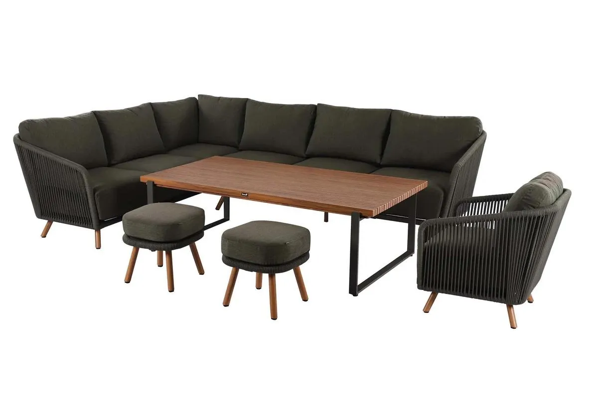 Eden Rectangular Casual Dining Set - Moss