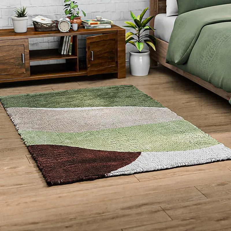 Cotton Tufted Area Rug (Size 152x90 cm) - Multi