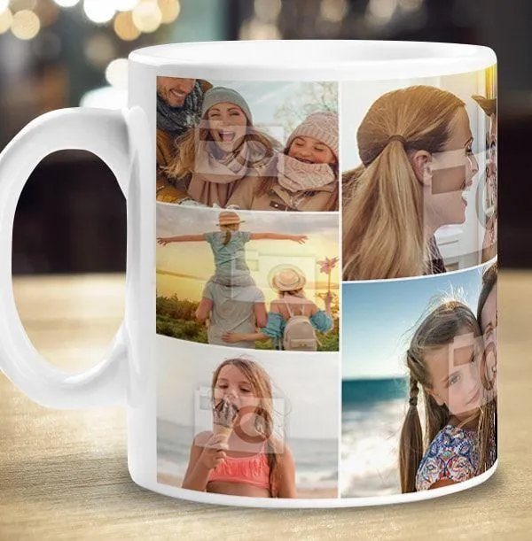 10 Photos Collage Mug
