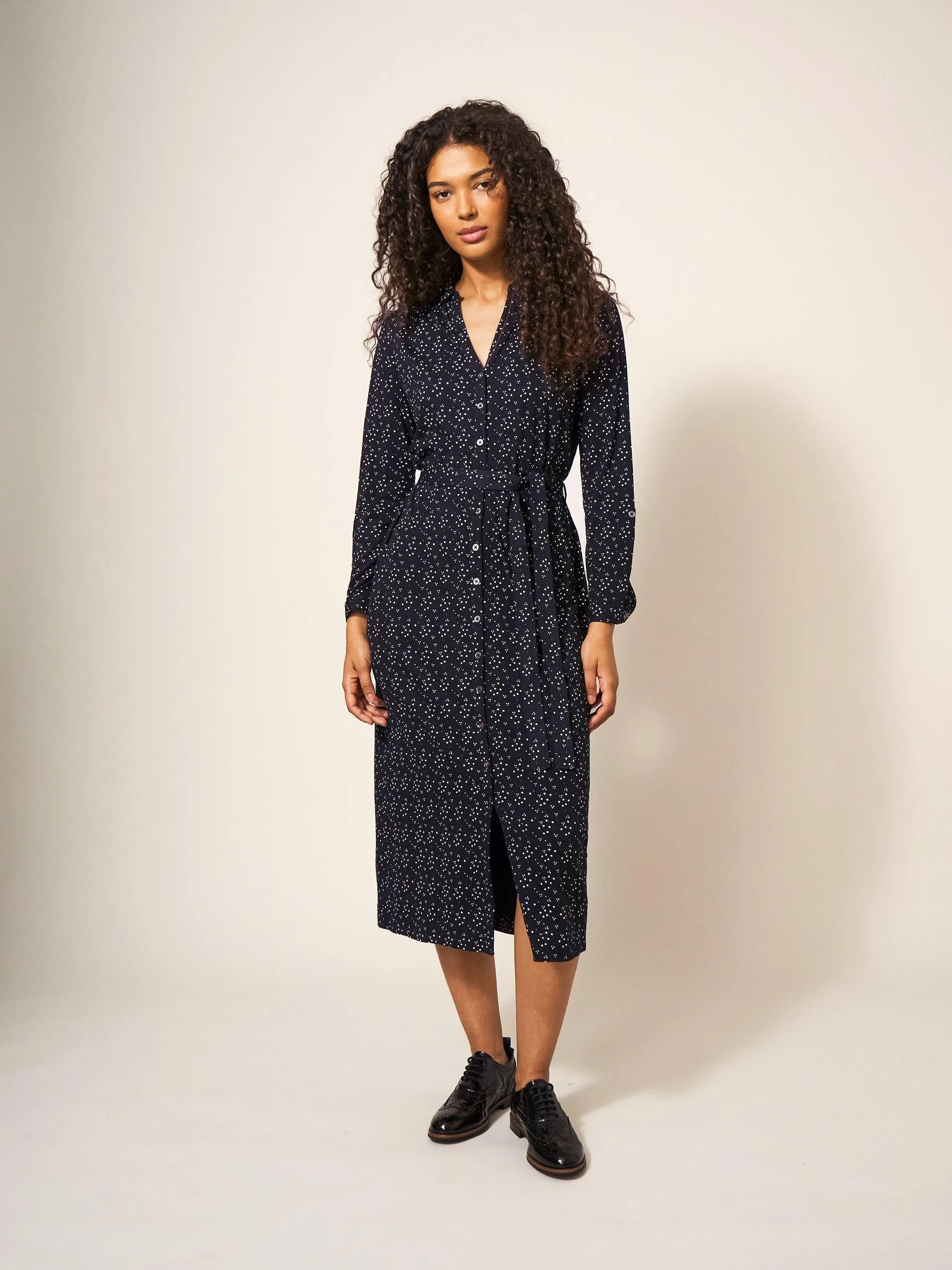 Annie Jersey Shirt Dress