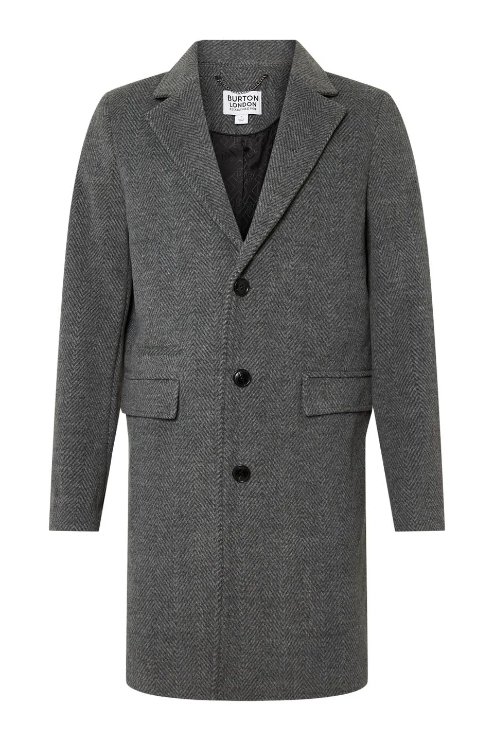 Wool Textured 2 Button Epsom Coat