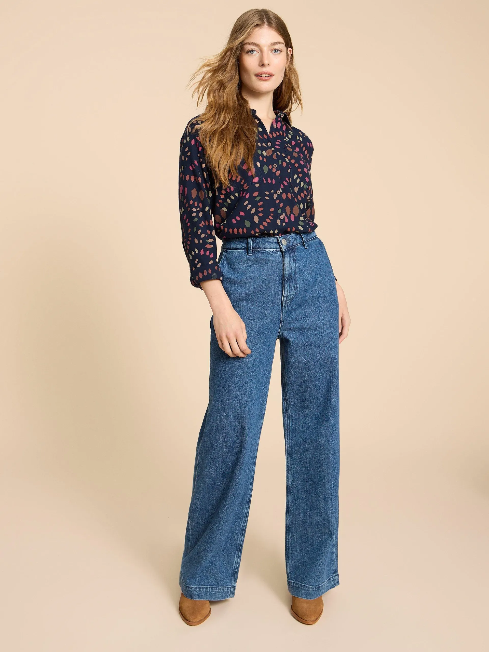 SOPHIE PRINTED ORGANIC SHIRT