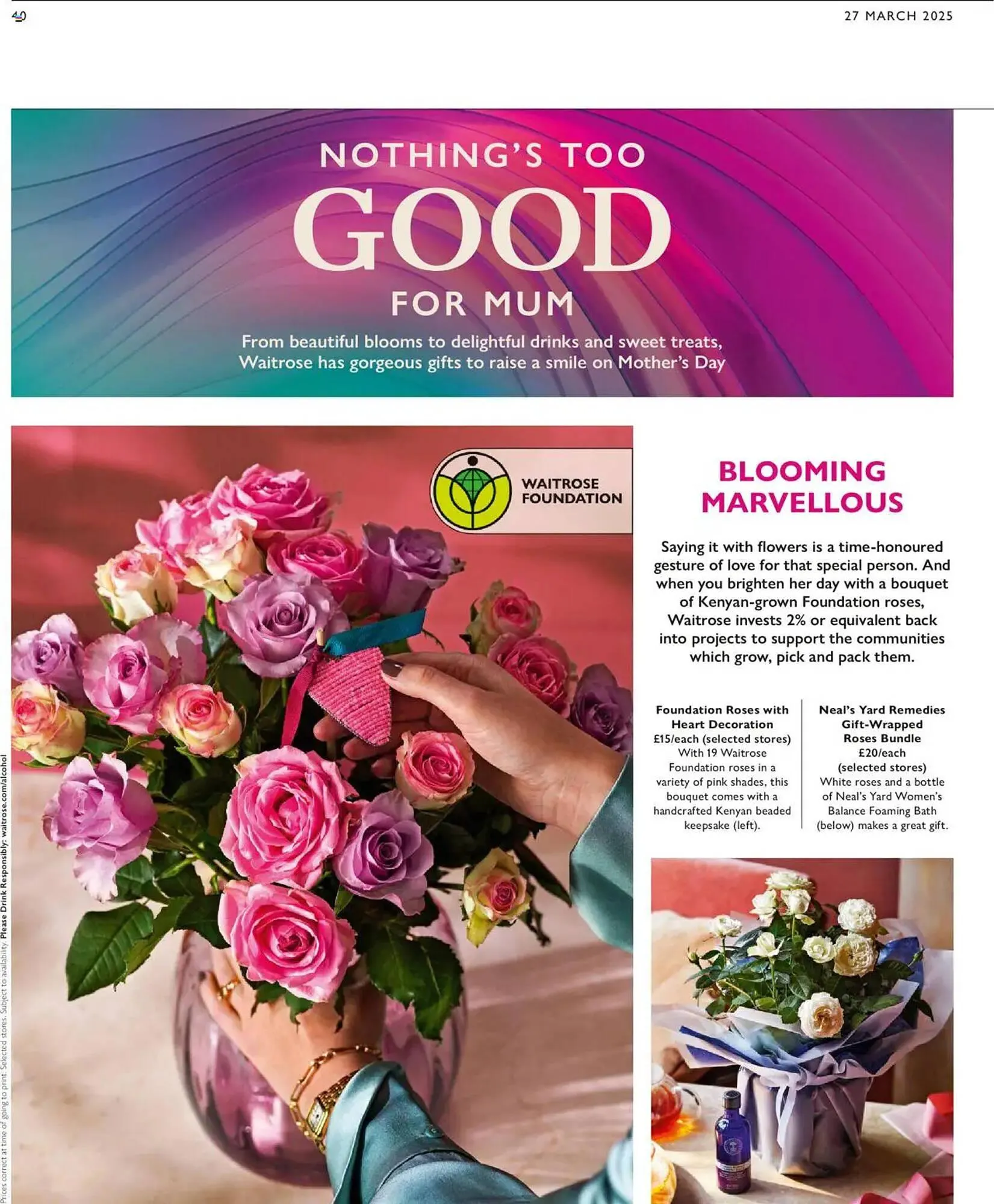 Waitrose leaflet from 27 March to 2 April 2025 - Catalogue Page 40