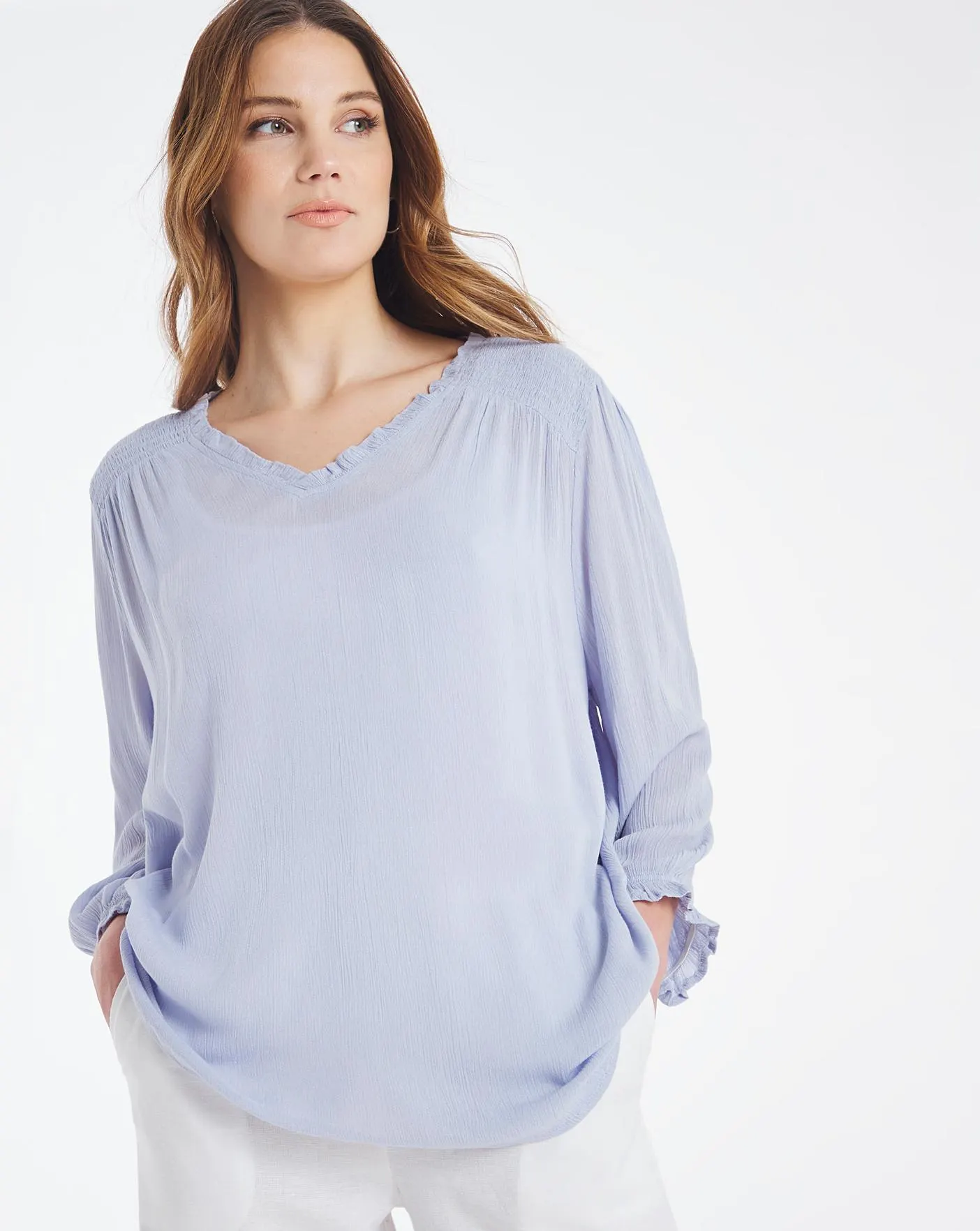 Julipa Frill Detail Crinkle Blouse