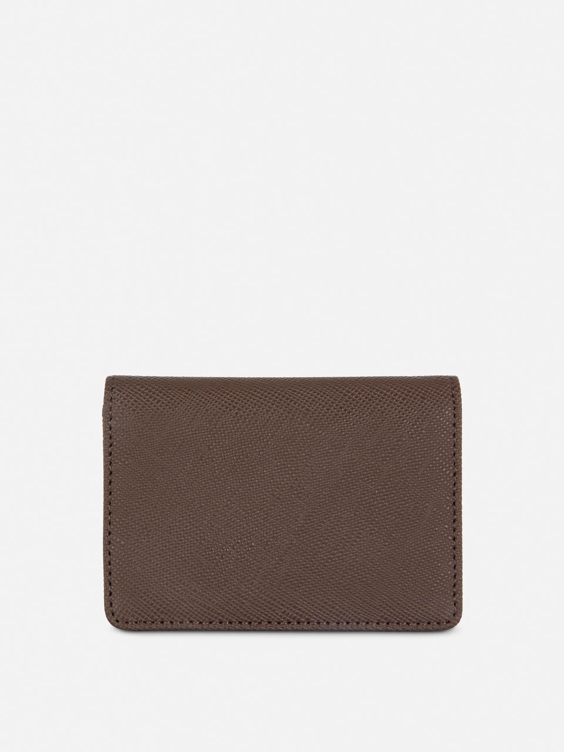 Textured Faux Leather Card Holder