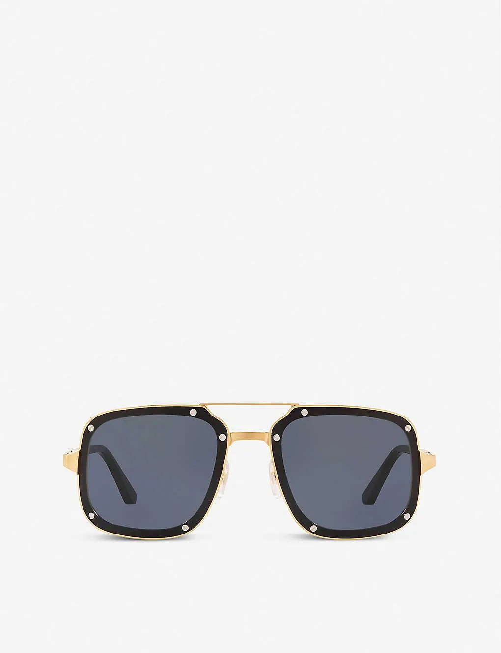 CT0194S Santos de Cartier metal acetate rectangle-frame sunglasses