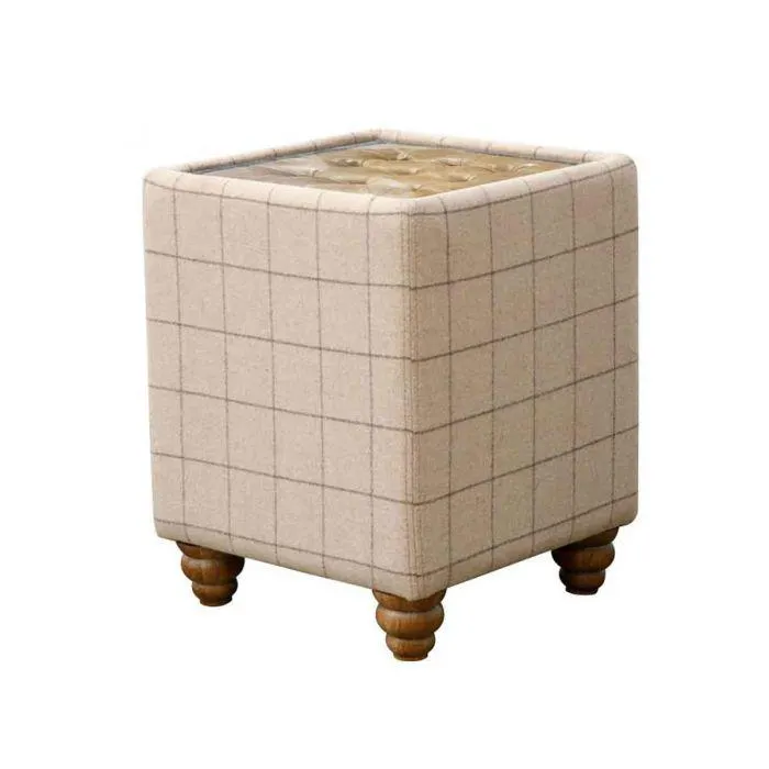 Heritage Natural Check Side Table