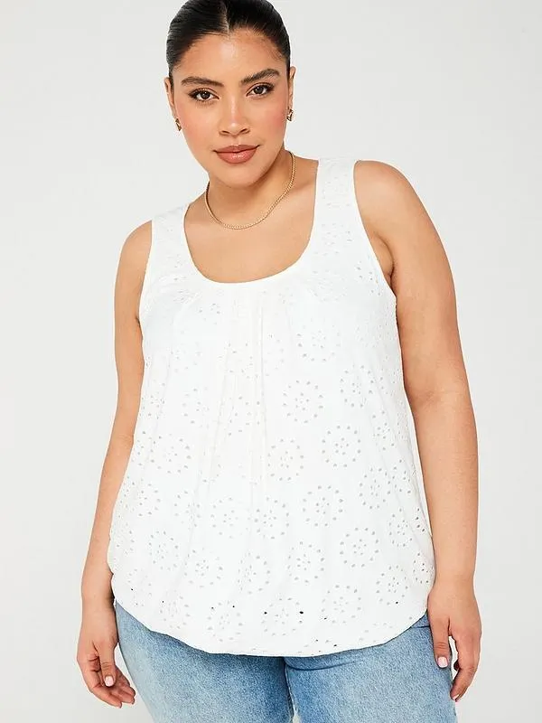 Stretch Lace Bubble Hem Top