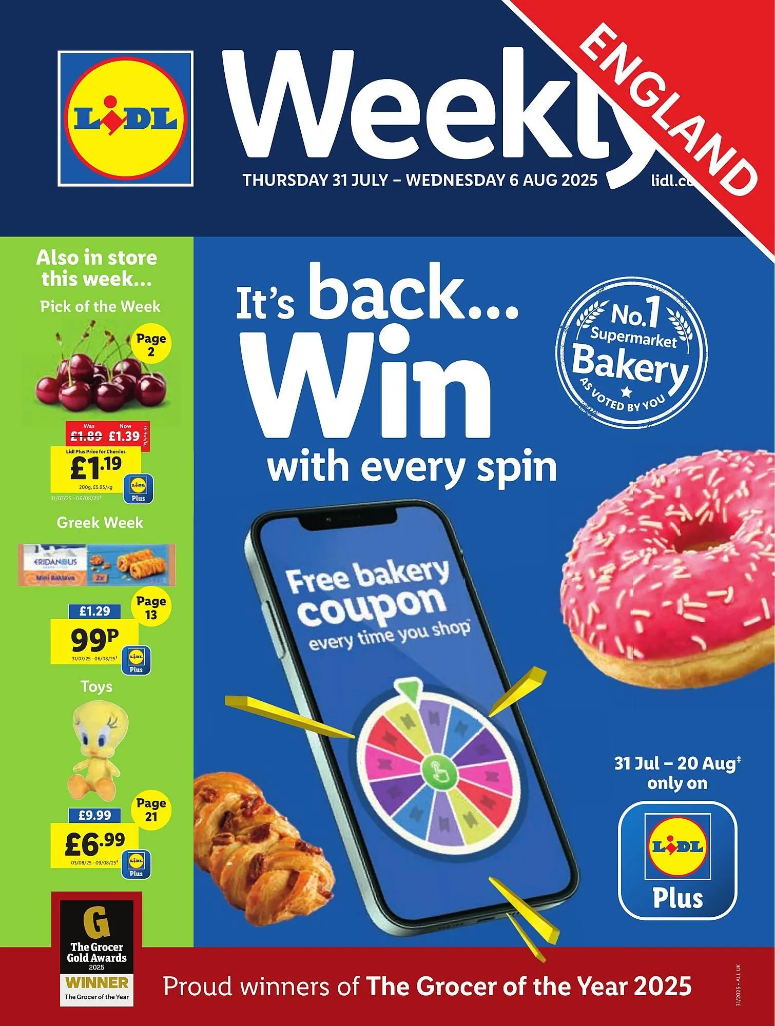 Lidl leaflet from 31 July to 6 August 2025 - Catalogue Page 1