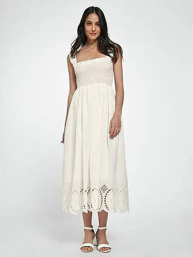 Strappy dress in 100% cotton