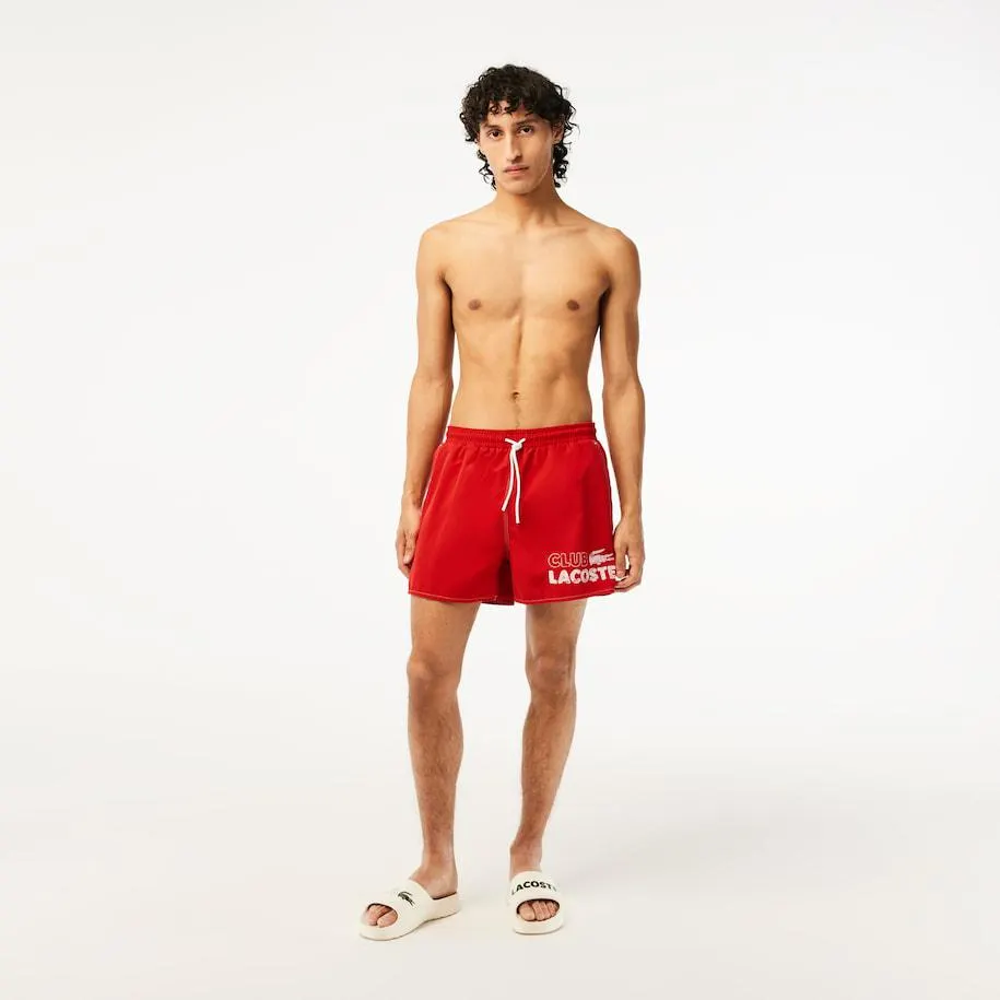 Men’s Lacoste Quick Dry Swim Trunks with Integrated Lining