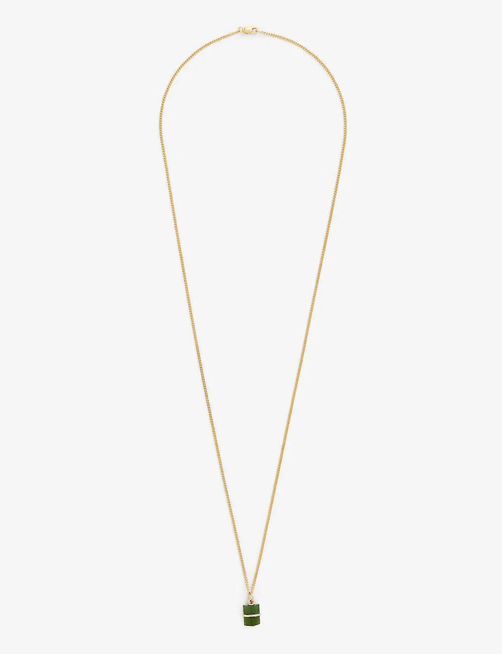 Otis 14ct yellow gold-plated sterling-silver and jasper pendant necklace