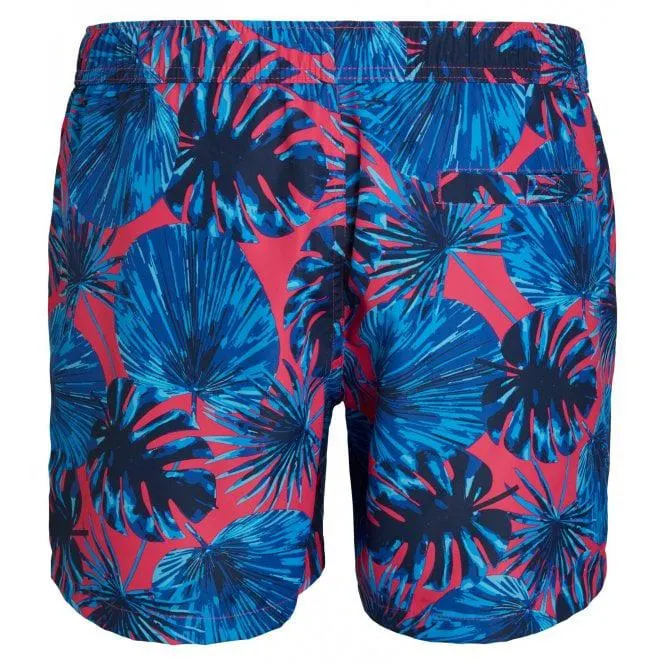 Bjorn Borg L.A. Garden Print Boys Swim Shorts, Blue/Purple