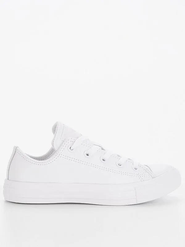 Unisex Leather Ox Trainers - White
