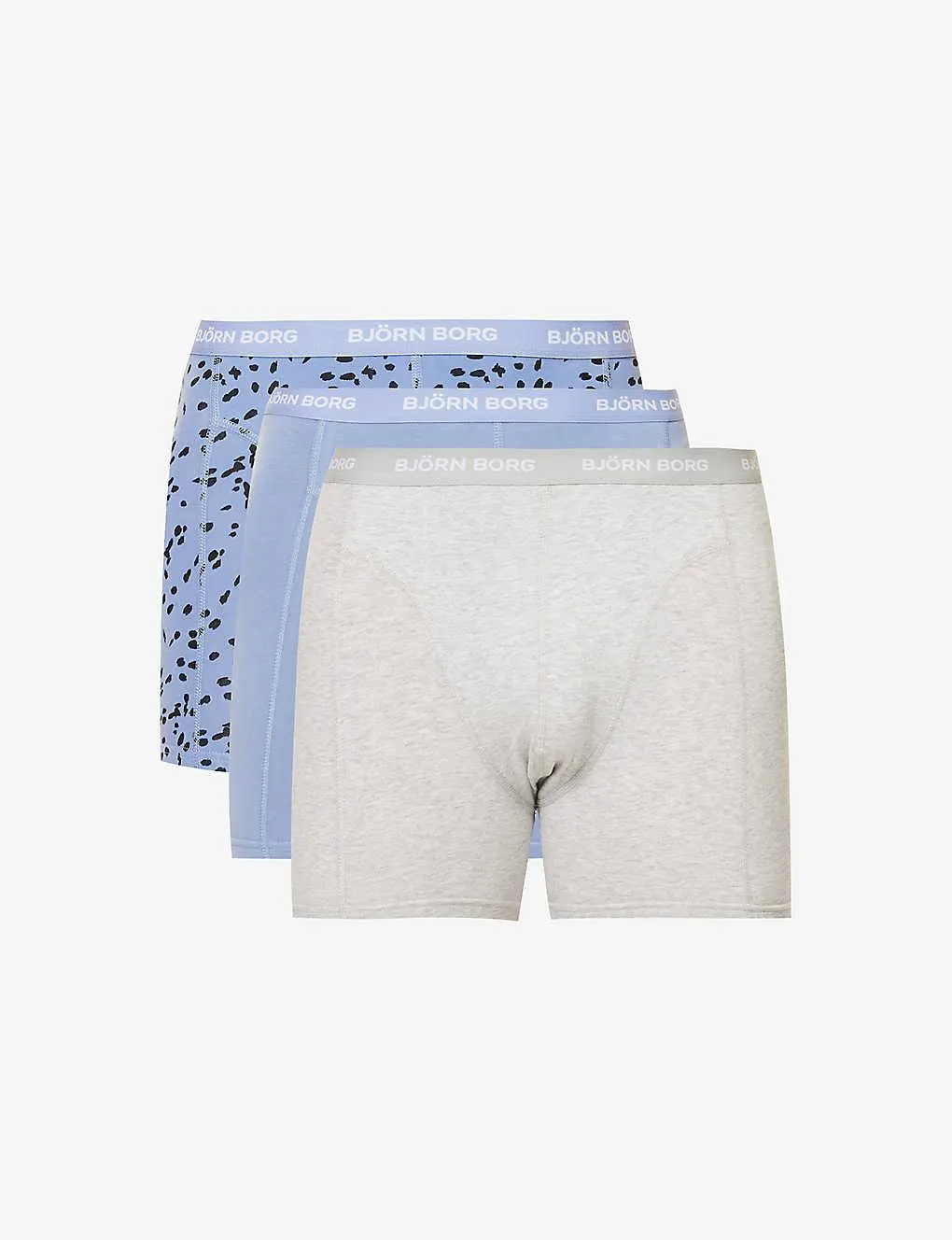 Pack of three branded-waistband regular-fit stretch-cotton boxers