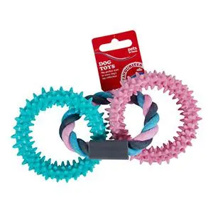 Pets at Home 3 Rings Rope Shape and Textured Bone Dog Toy