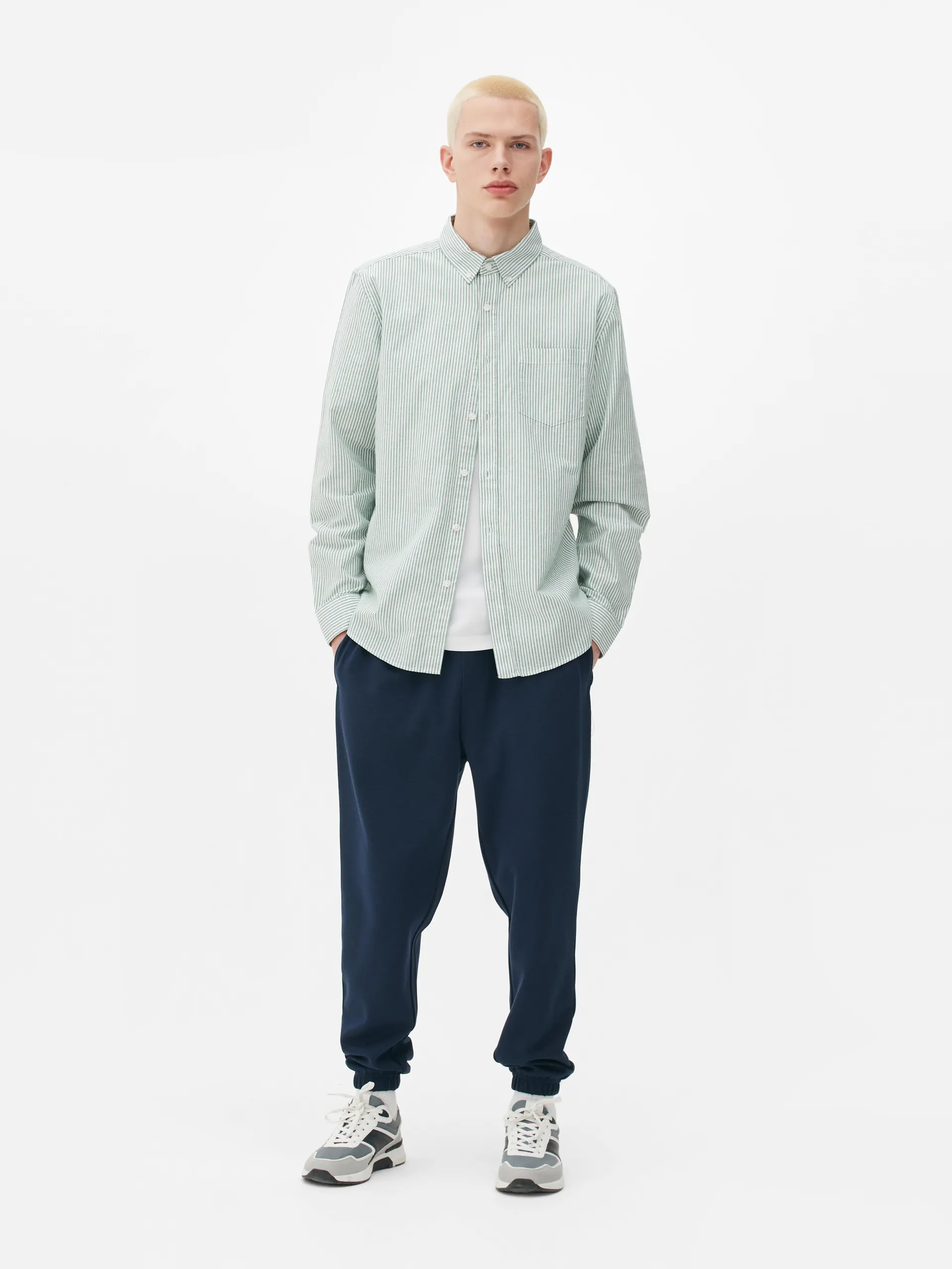 Striped Long Sleeve Oxford Shirt