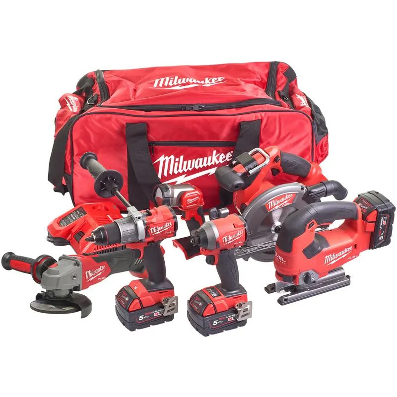 Milwaukee M18FPP6J2-503B FUEL 18V 6 Piece Kit 3 x 5.0Ah