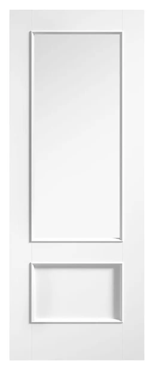LPD Internal Murcia Clear Glazed Primed White Solid Core Door - 2040mm