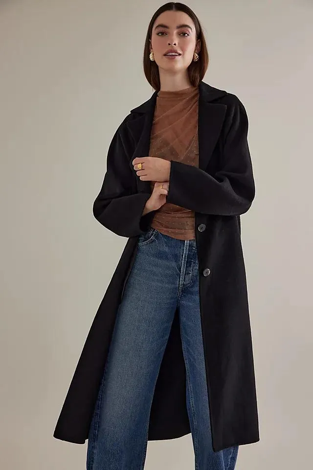 Selected Femme Tama Handmade Wool-Blend Midi Coat