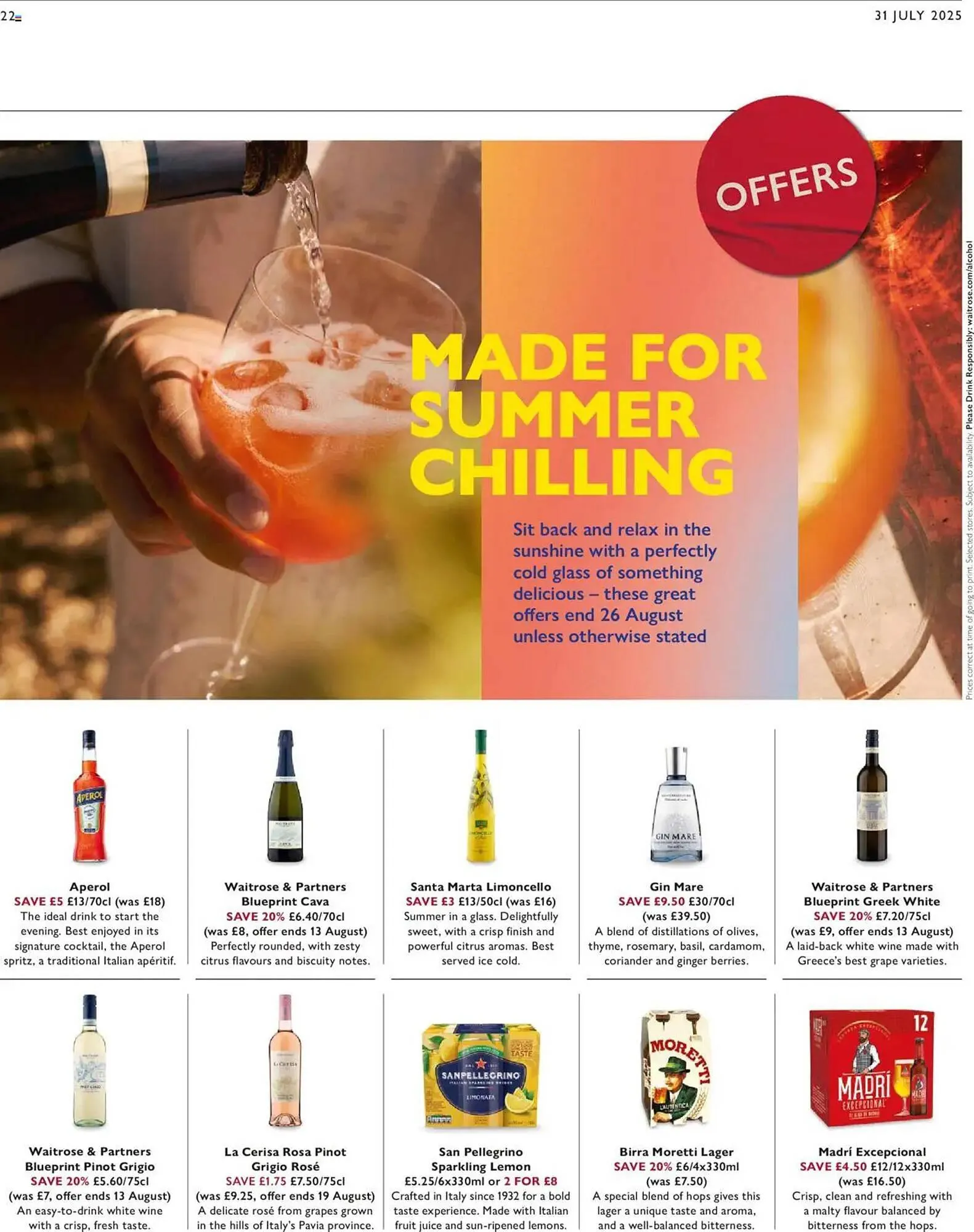 Waitrose leaflet from 31 July to 7 August 2025 - Catalogue Page 22