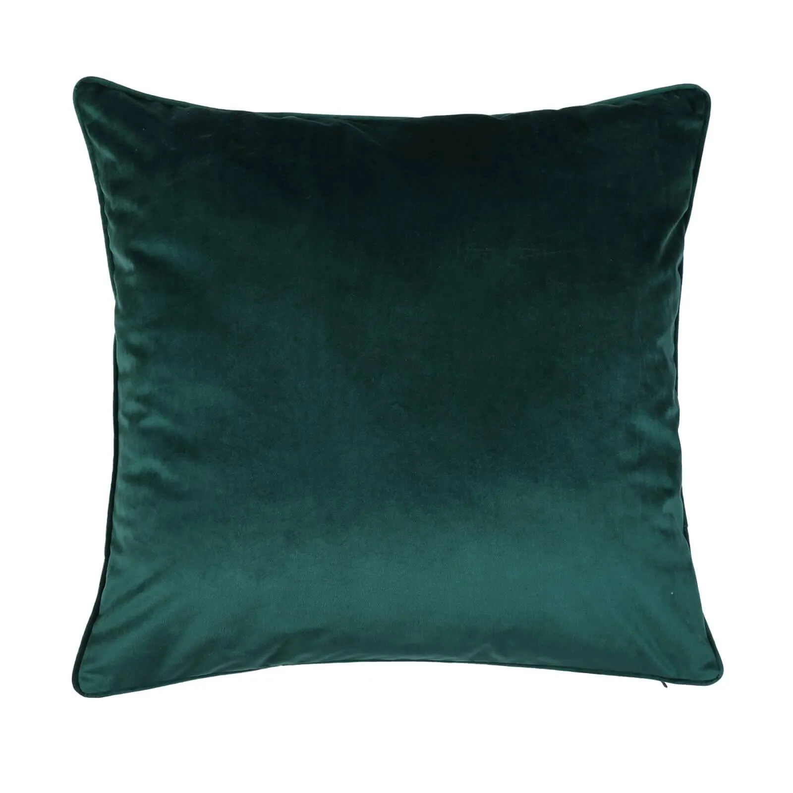 Large Plain Velvet Cushion - Emerald - 58x58cm