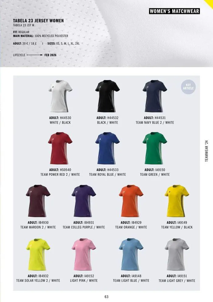 Adidas Teamwear 2024 from 11 March to 31 December 2024 - Catalogue Page 63