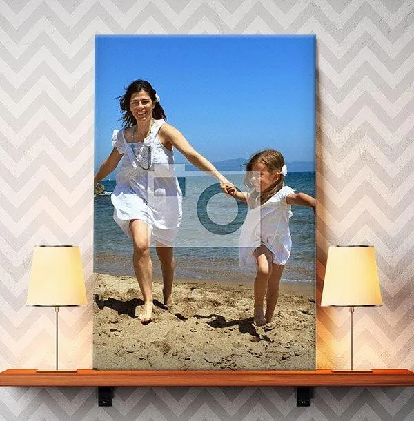 Full Photo Canvas Print - Portrait, White Edge