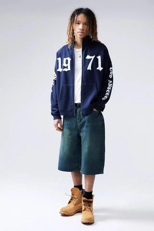 Ed Hardy UO Exclusive Blue Applique Track Top