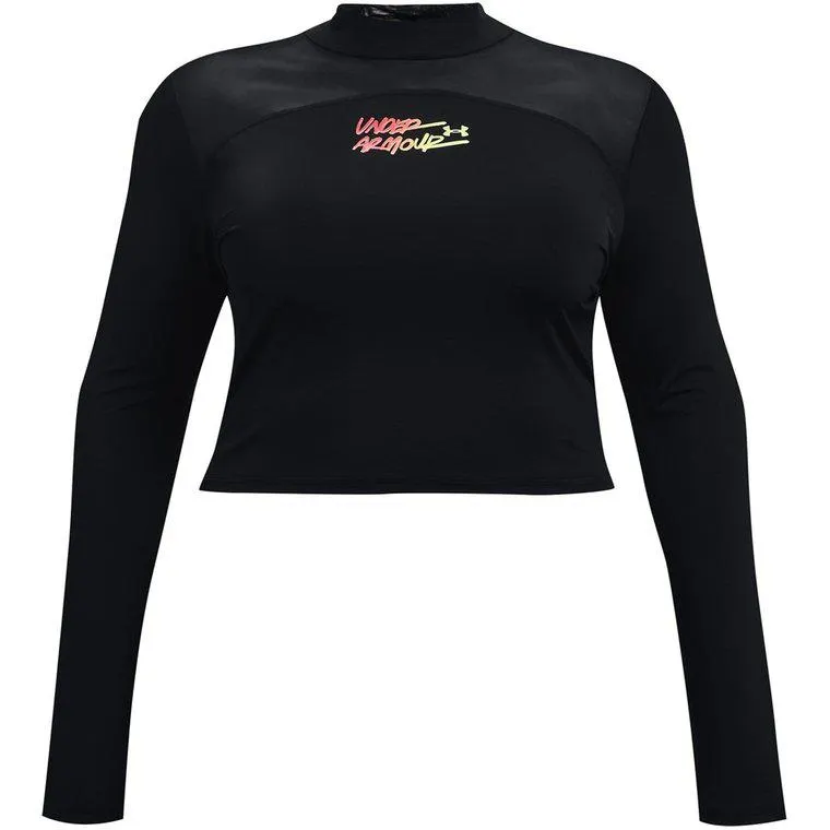 Under Armour Crop Long Sleeve T Shirt Womens